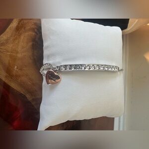 Brilliance Swarovski Crystals Fine Silver Plate Bracelet Jewelry Sister NWOT/Box